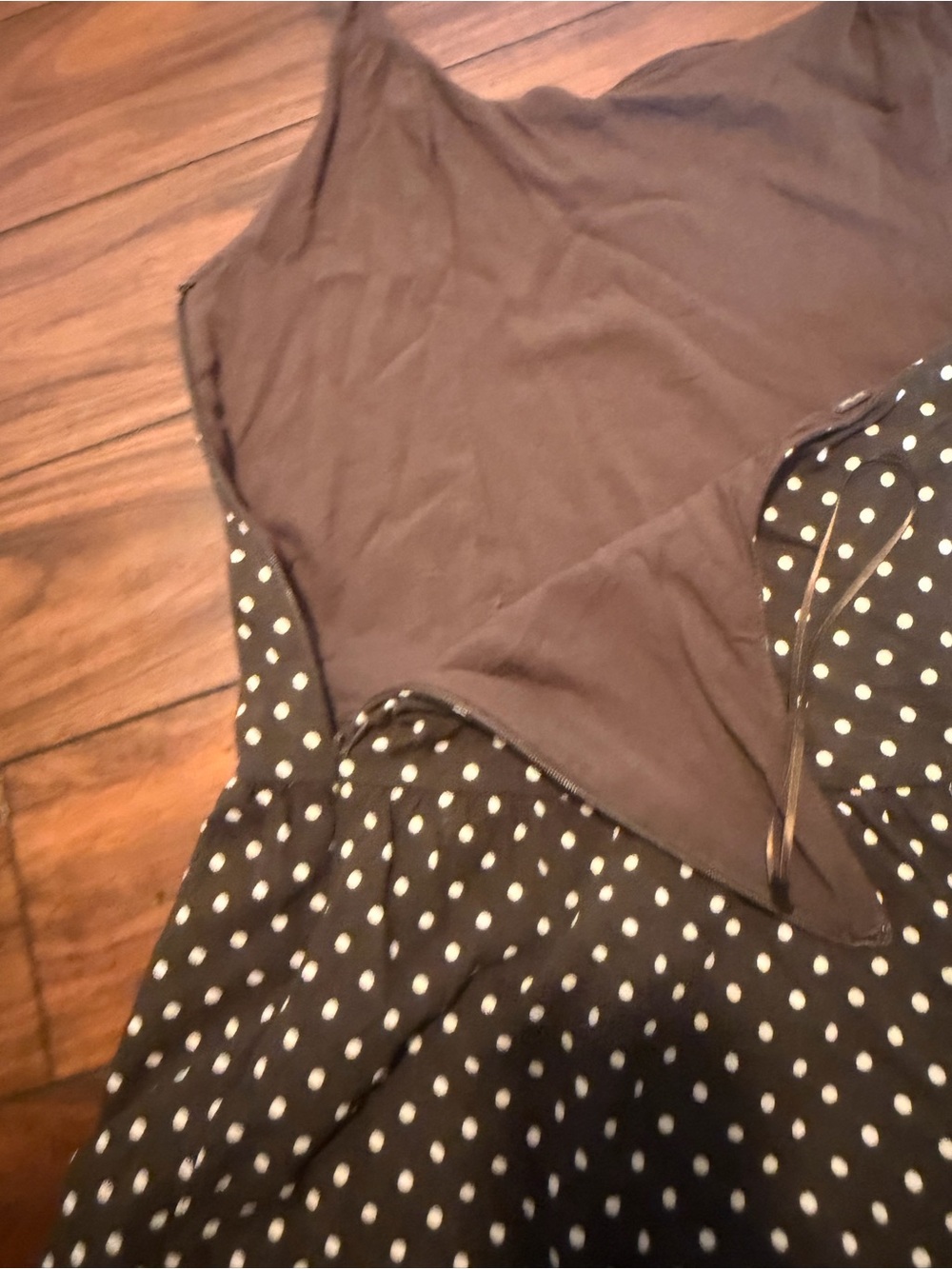 Free People Brown and White Polka Dot Halter Romper - Picture 7 of 9
